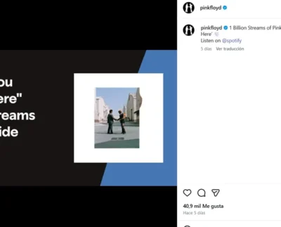 Wish You Were Here de Pink Floyd supera los mil millones de reproducciones en Spotify