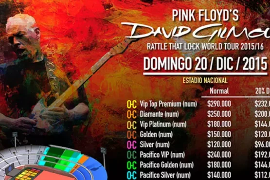 David Gilmour en Chile Estadio Nacional concierto debut